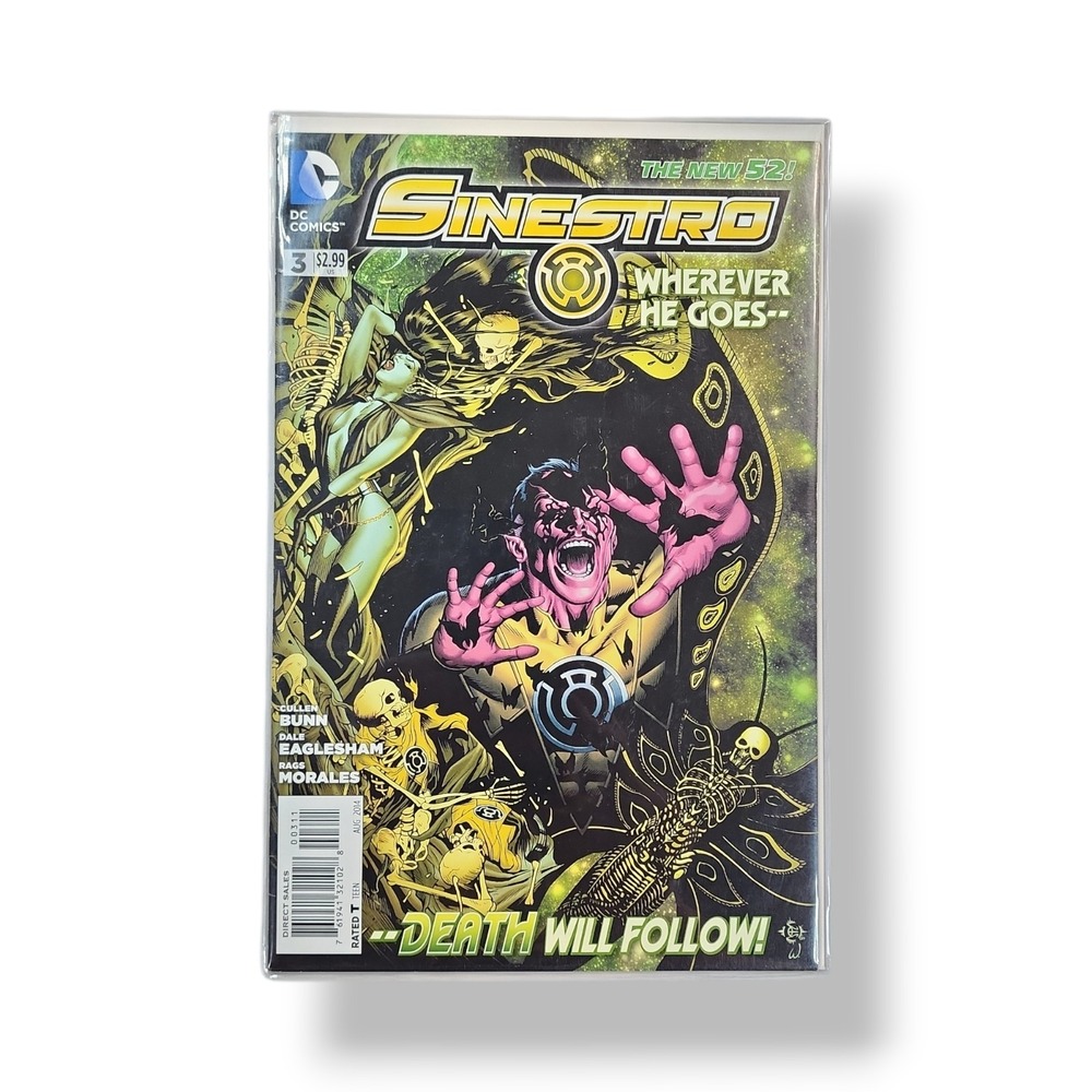 2014 DC Comics #3 The New 52 SINESTRO Wherever he goes Death Will Follow